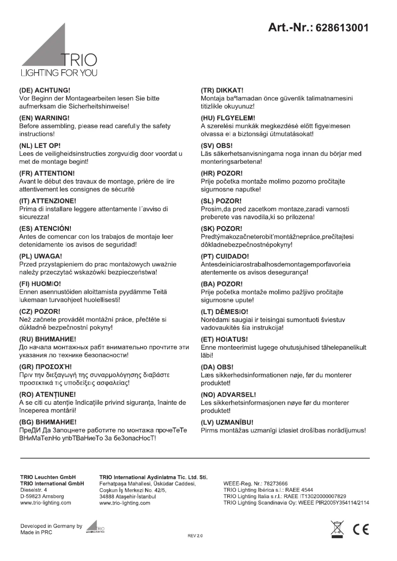 Image de la première page du manuel de l'appareil Samurai 628613001