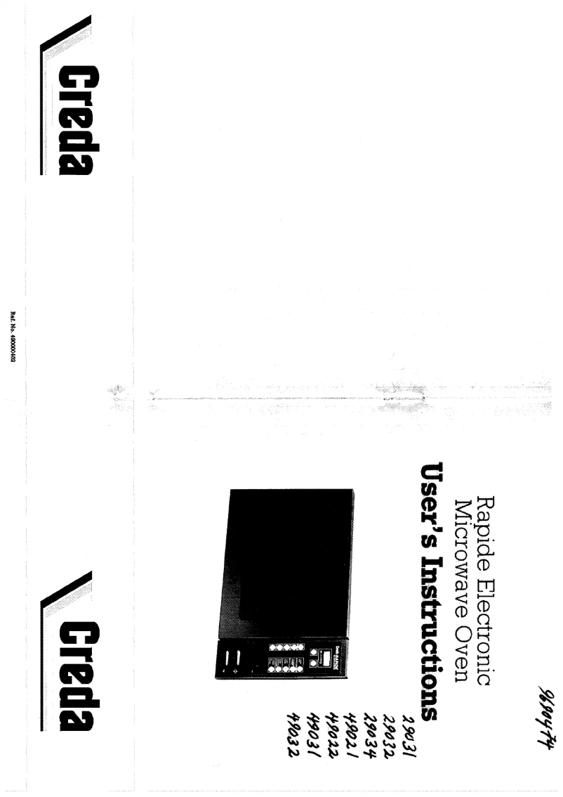 Page 1 de la notice Manuel utilisateur Creda 49032