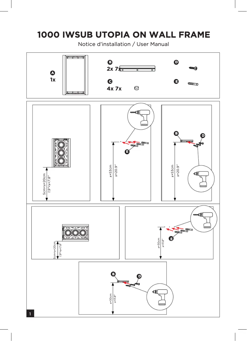 Página 1 del manual Manual de usuario Focal On Wall 1000 IWSUB