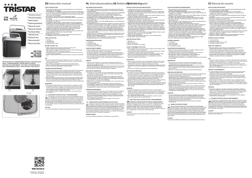 First page image of the manual for KB-7532UK