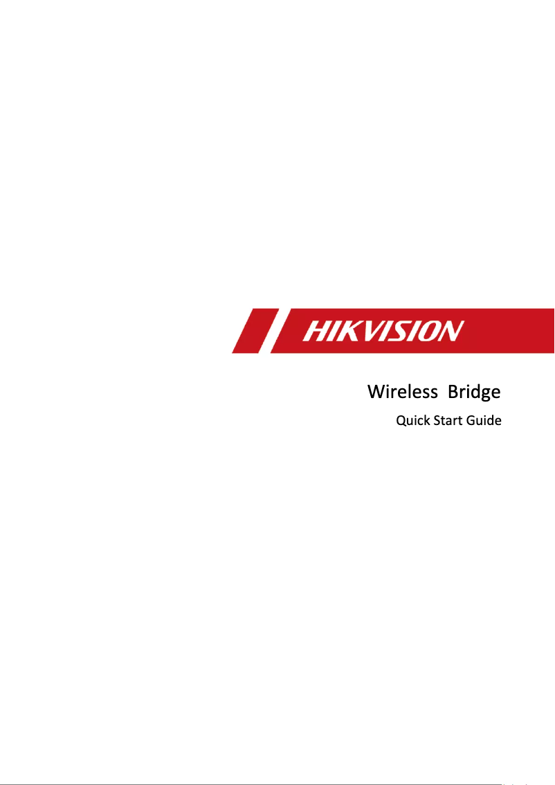 Page n°1 - Guide de démarrage rapide Hikvision DS-3WF0BC-2NT