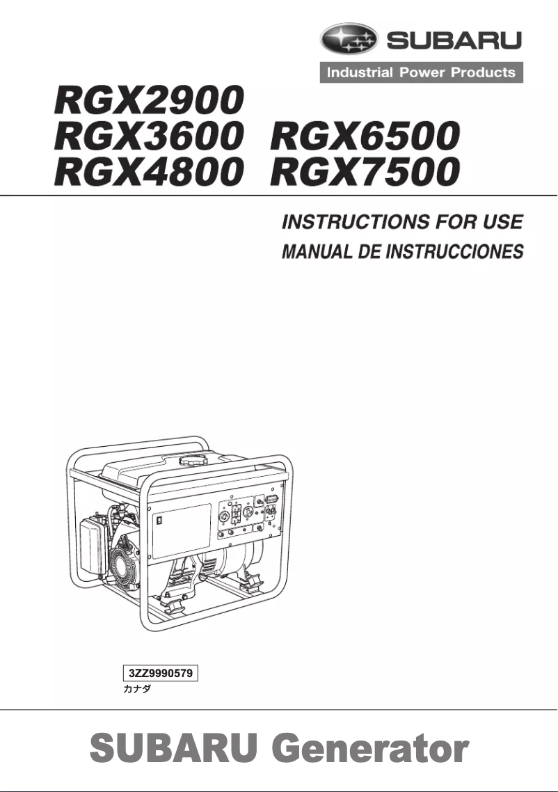 Page 1 de la notice Manuel utilisateur Subaru RGX2900