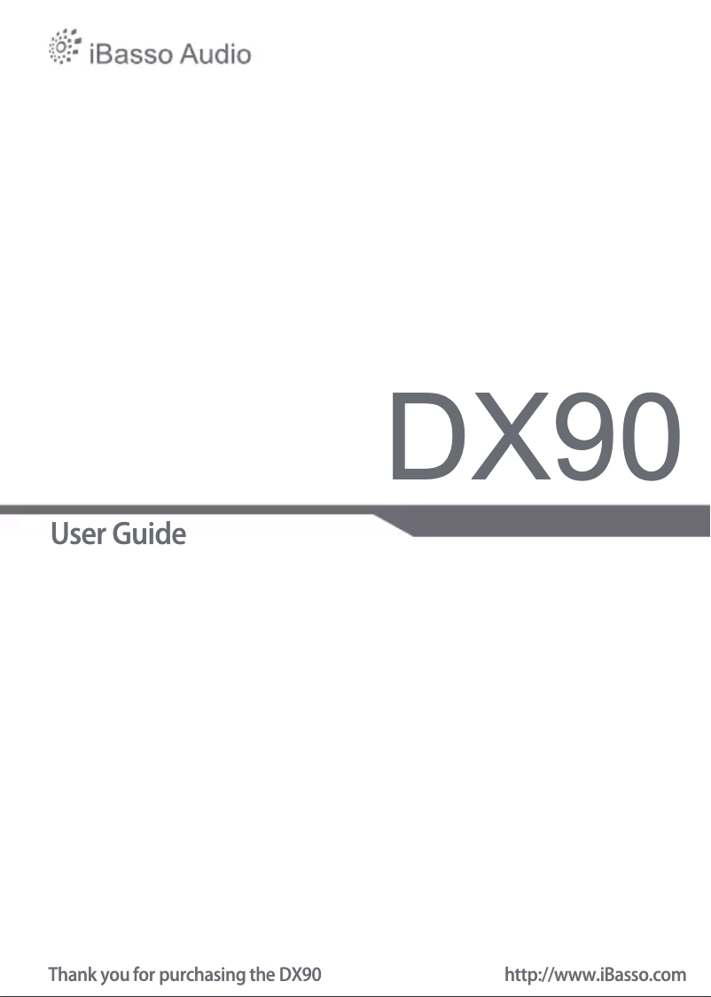 Page n°1 - Manuel utilisateur iBasso DX90