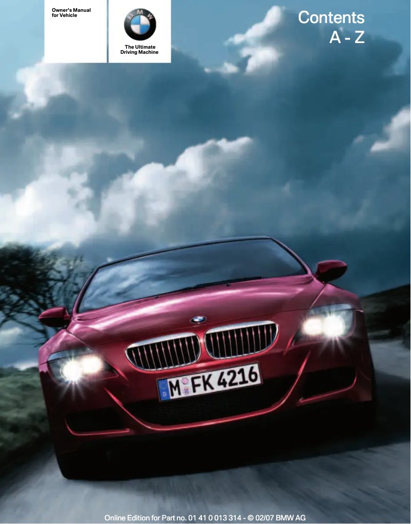Image de la première page du manuel de l'appareil M6 Convertible (2007)