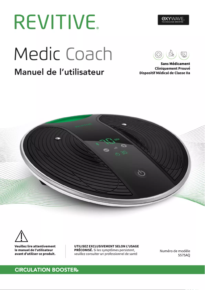 Page n°1 - Manuel utilisateur Revitive Medic