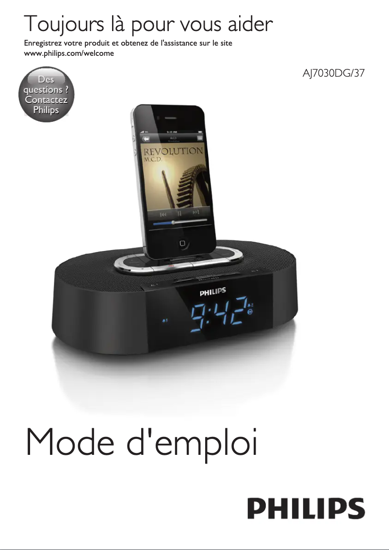 Page n°1 - Manuel utilisateur Philips AJ7030DG