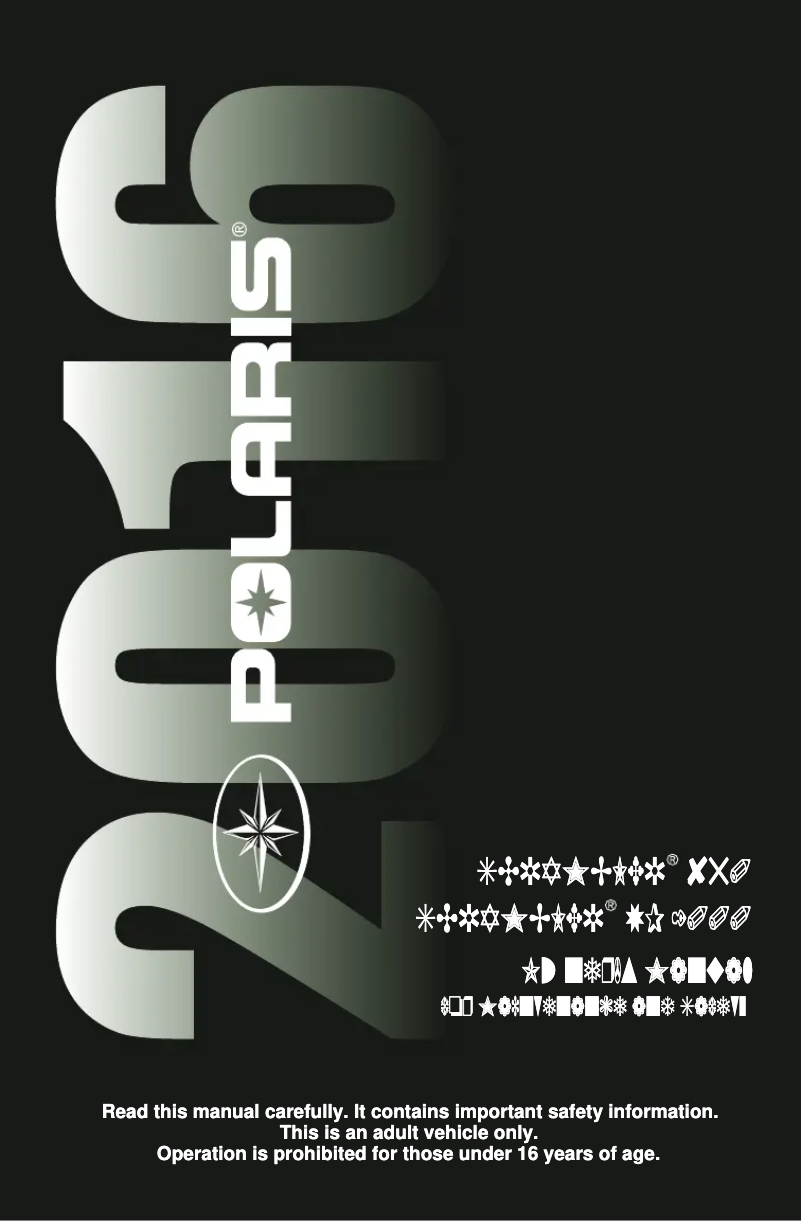 Page 1 de la notice Manuel utilisateur Polaris Scrambler 850 (2016)