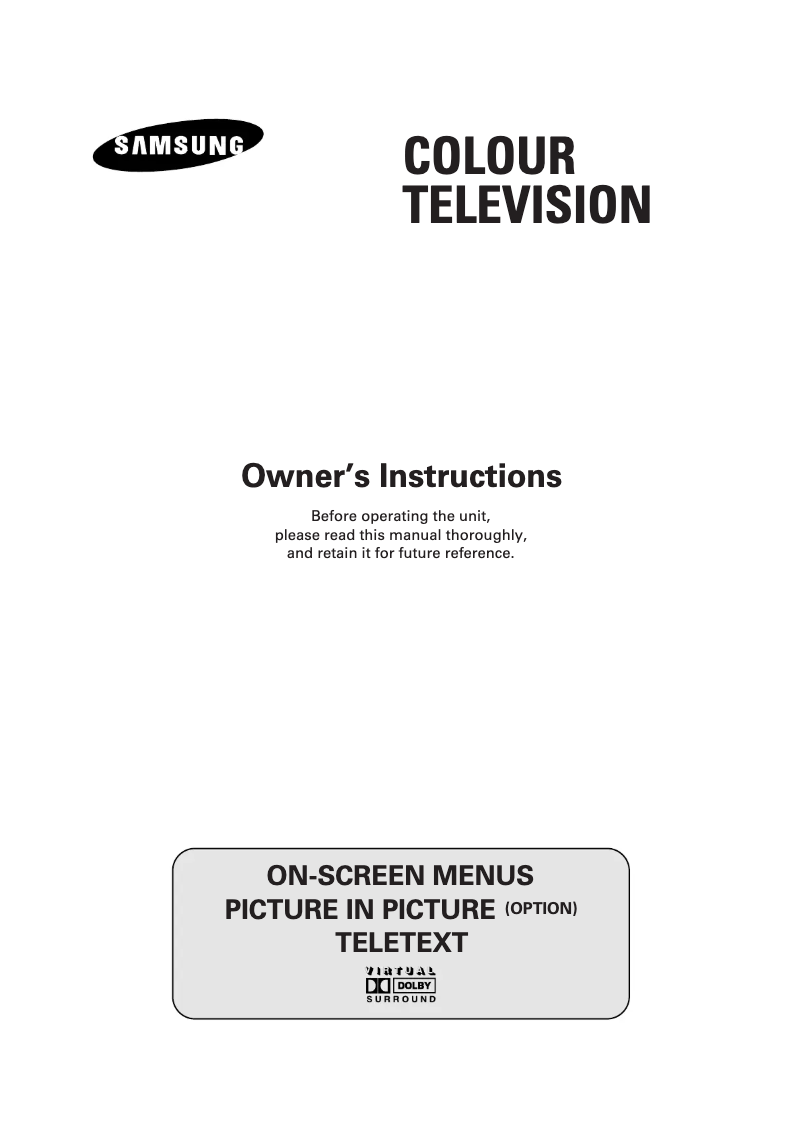Page n°1 - Manuel utilisateur Samsung WS32M66T