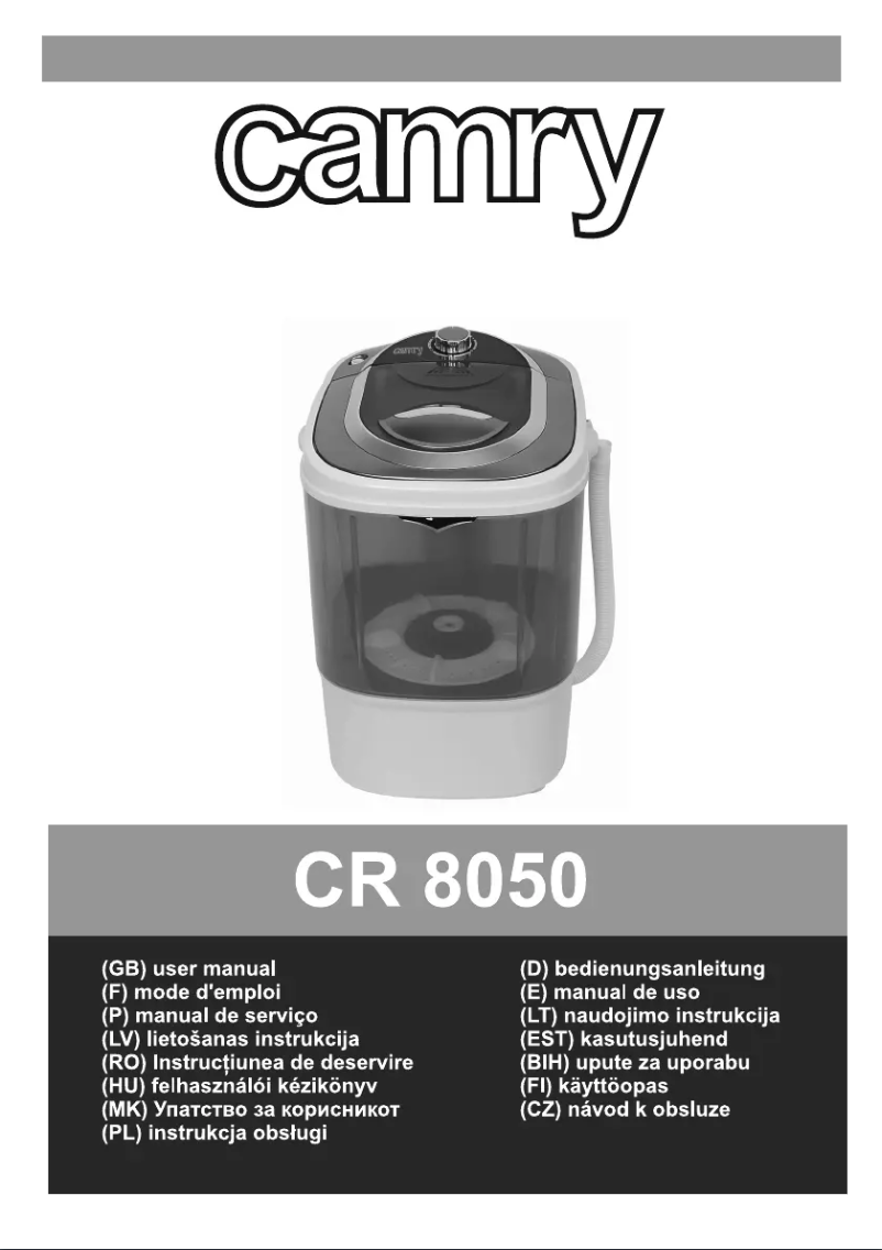 Page n°1 - Manuel utilisateur Camry CR 8050