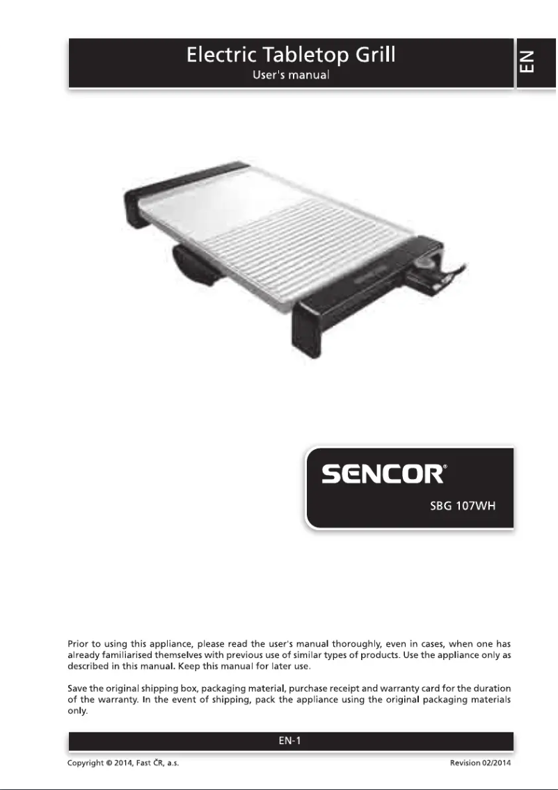 Página 1 del manual Manual de usuario Sencor SBG 107WH