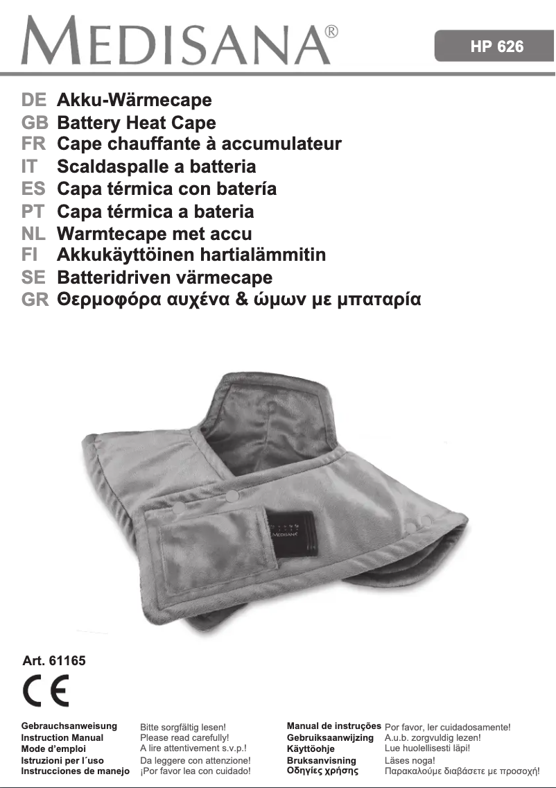 Page 1 de la notice Manuel utilisateur Medisana HP 626