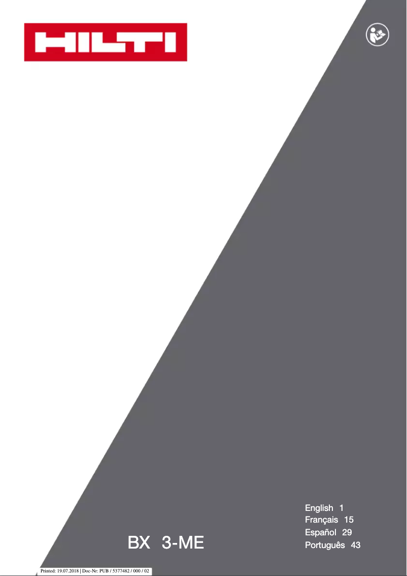 Image de la première page du manuel de l'appareil BX 3-ME