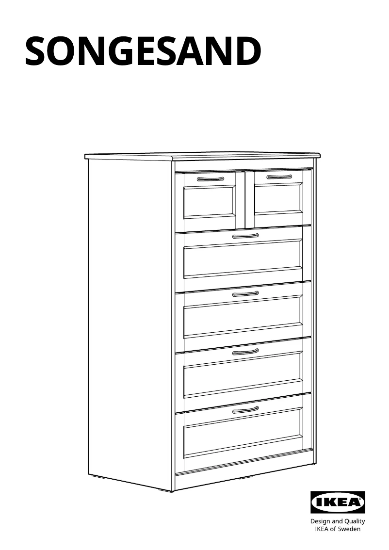 Page 1 de la notice Manuel utilisateur Ikea SONGESAND 305.728.37