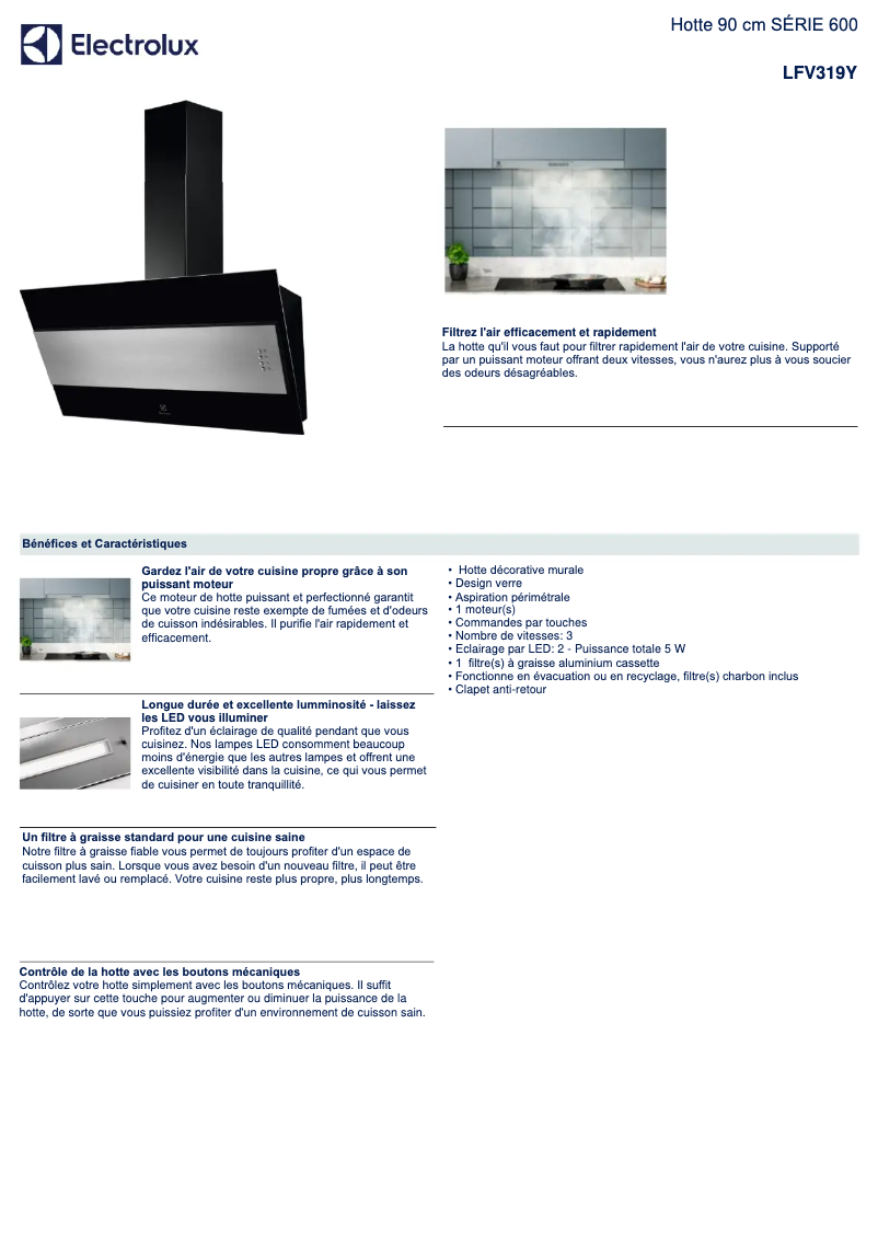Image de la première page du manuel de l'appareil LFV319Y