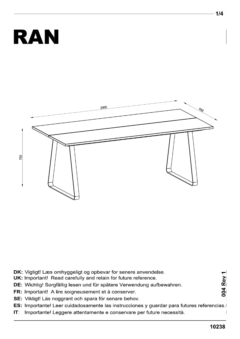 Page n°1 - Manuel utilisateur JYSK Svalbard