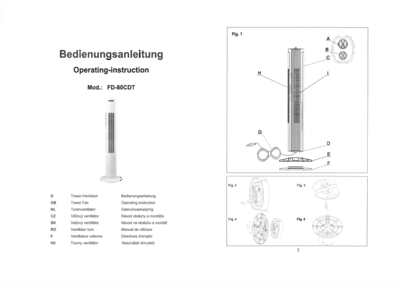 Page 1 de la notice Manuel utilisateur Heller FD-80CDT