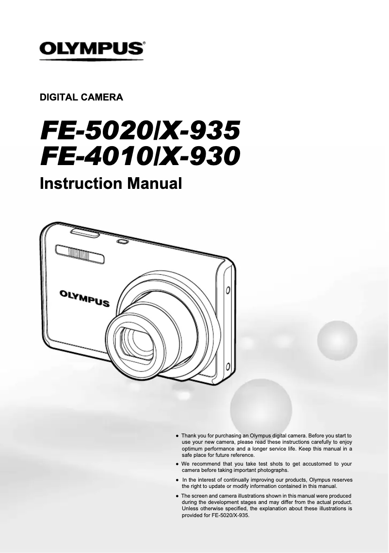 Image de la première page du manuel de l'appareil X-935