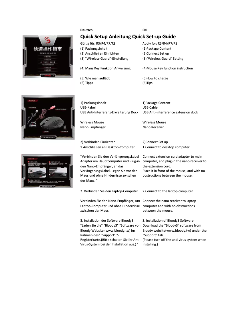 Image de la première page du manuel de l'appareil R8-M