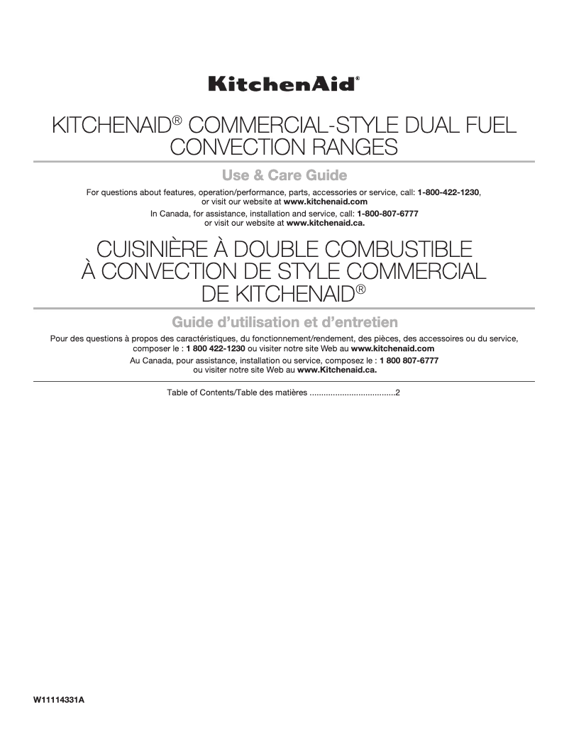 Image de la première page du manuel de l'appareil KFDC558JYP