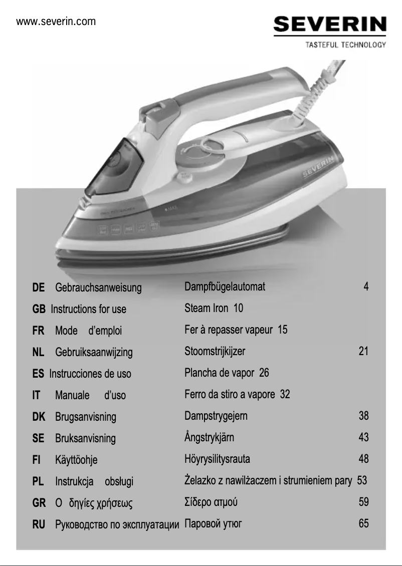 Page n°1 - Manuel utilisateur Severin BA 3222