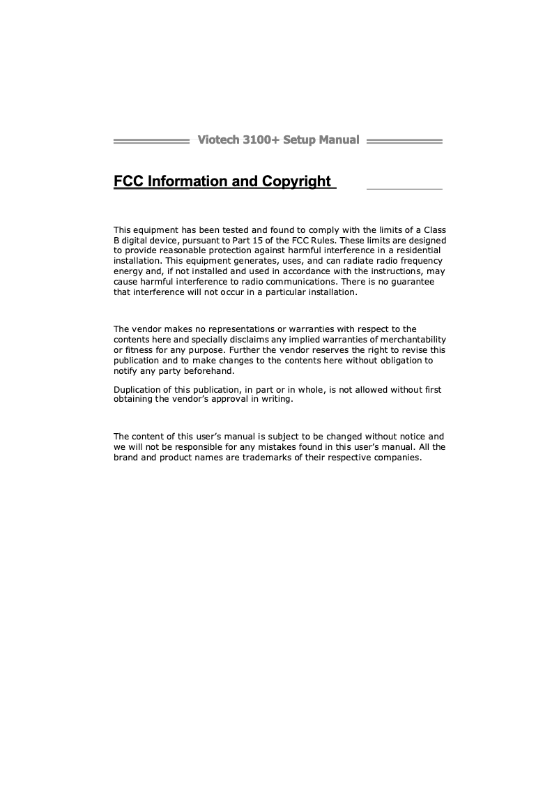 Página 1 del manual Manual de usuario Biostar VioTech 3100+