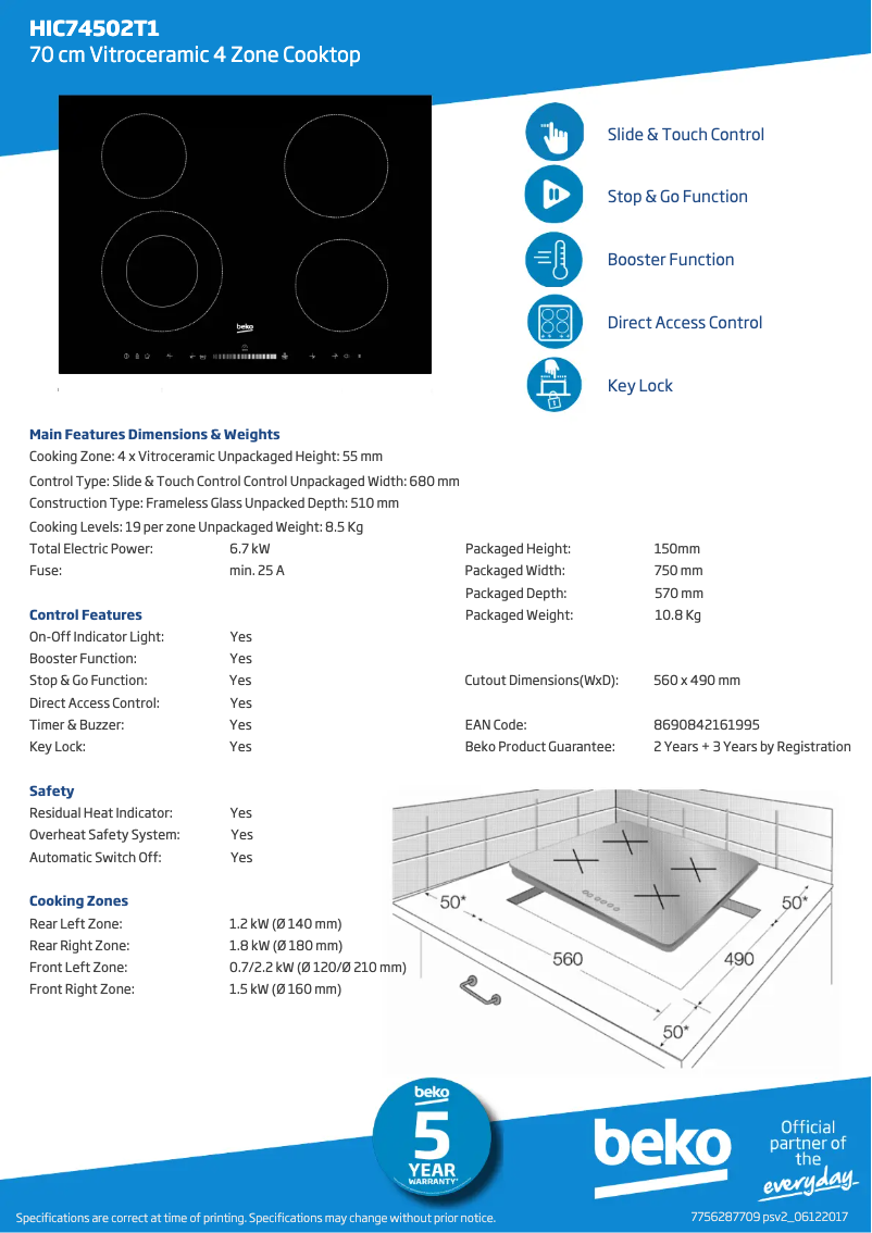 Image de la première page du manuel de l'appareil HIC74502T1