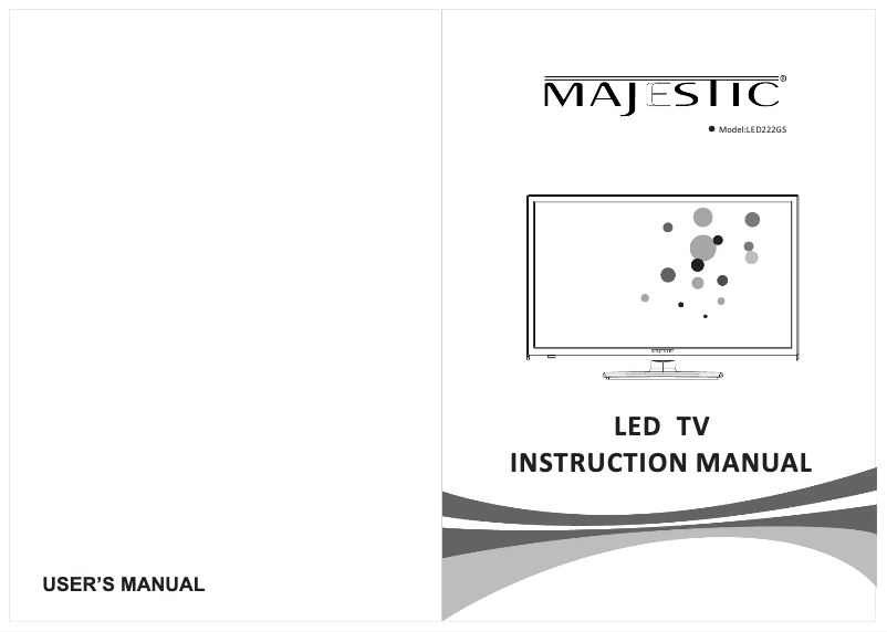 Page n°1 - Manuel utilisateur Majestic LED222GS