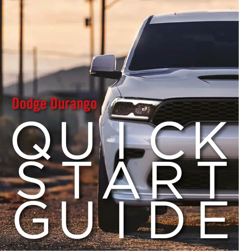 Página 1 del manual Guía de inicio rápido Dodge Durango (2022)