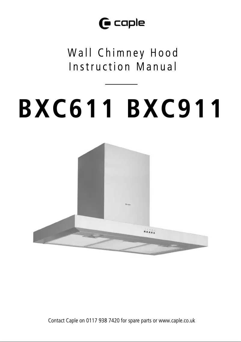 Page n°1 - Manuel utilisateur Caple BXC611