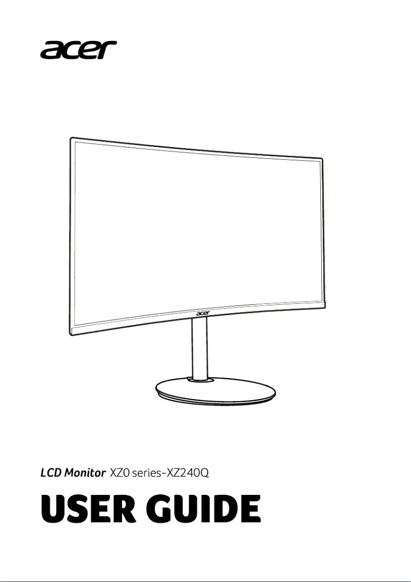 Page n°1 - Manuel utilisateur Acer XZ240QP