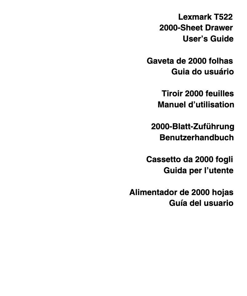 Page 1 de la notice Manuel utilisateur Lexmark T520