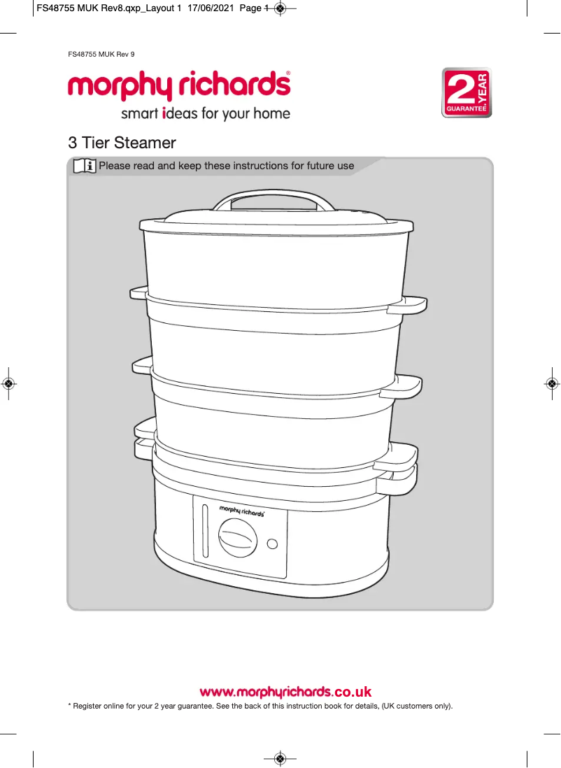 Page 1 de la notice Manuel utilisateur Morphy Richards 48755