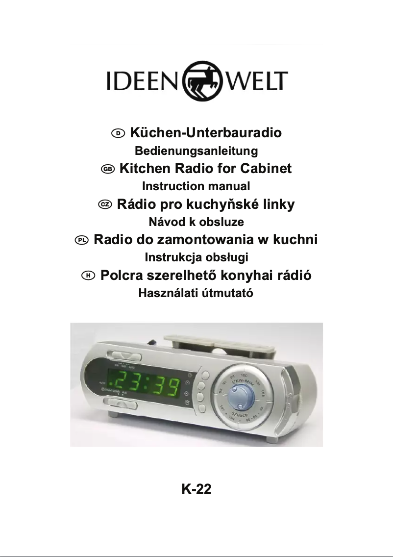 Image de la première page du manuel de l'appareil K-22