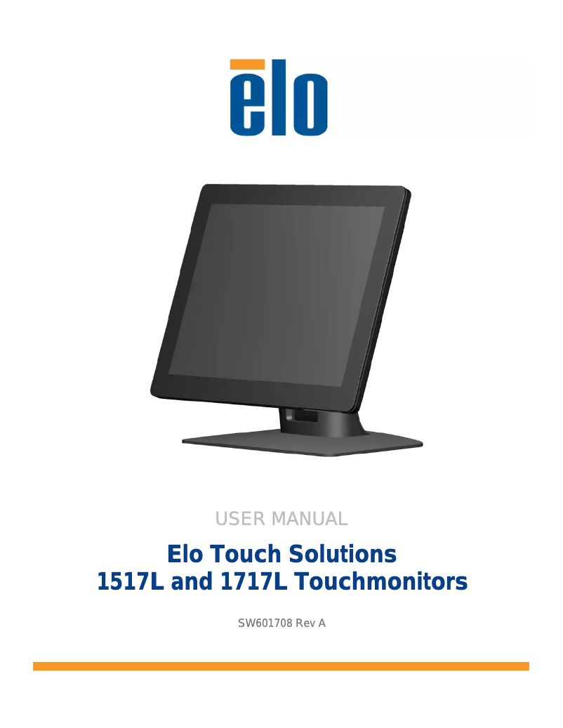 Page 1 de la notice Manuel utilisateur Elo 1517L iTouch