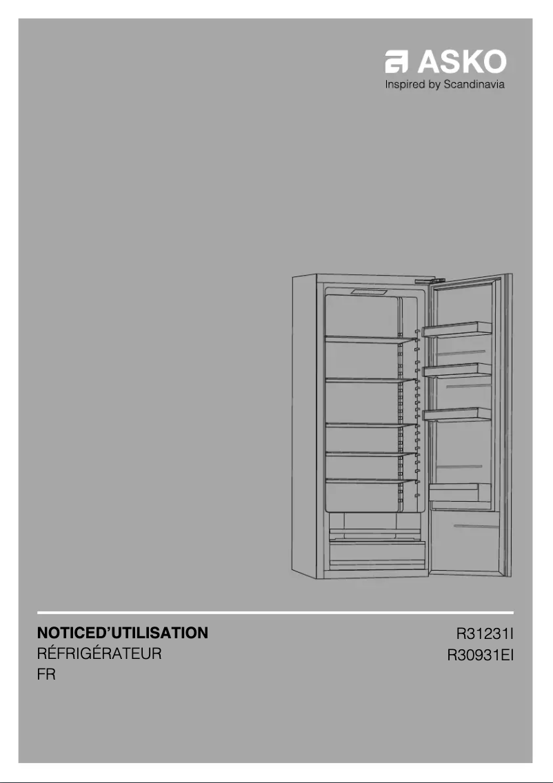 Page 1 de la notice Manuel utilisateur Asko R30931EI