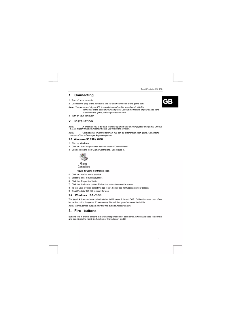 Image de la première page du manuel de l'appareil Predator XK 100