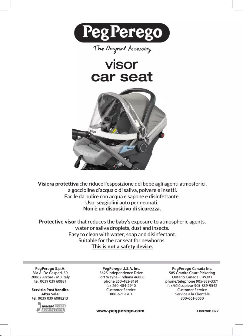 Page n°1 - Manuel utilisateur Peg Perego Visor