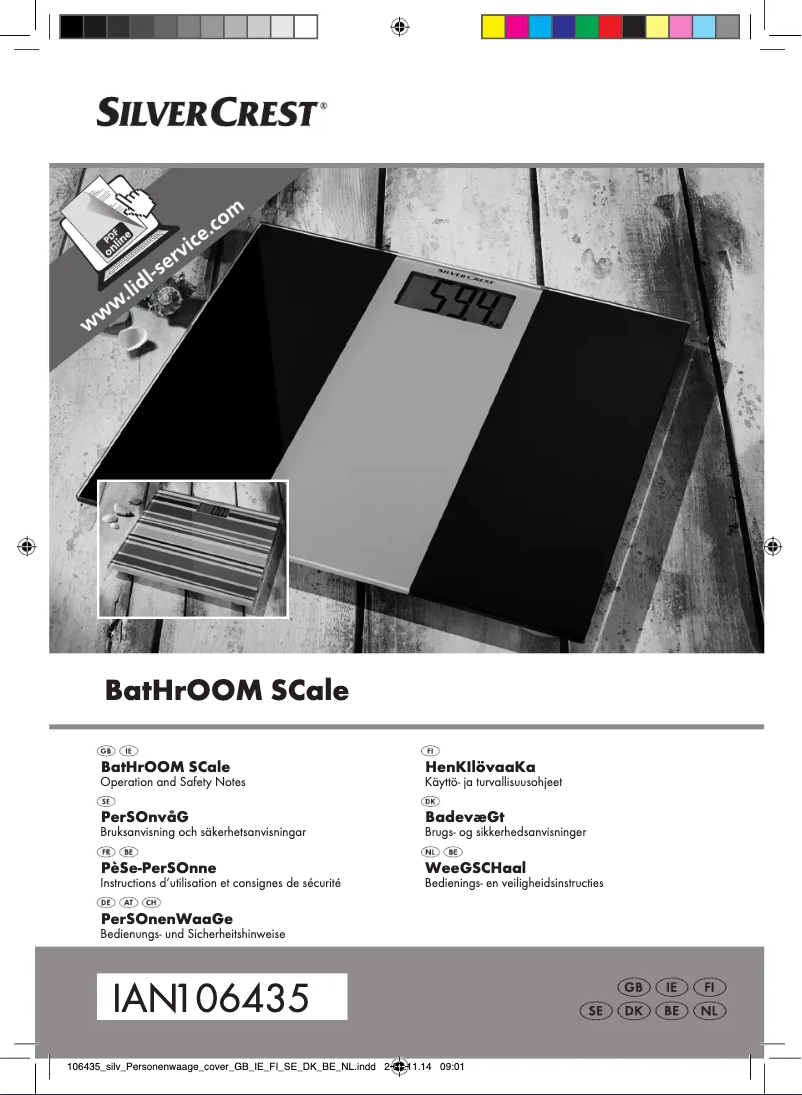 Page 1 de la notice Manuel utilisateur SilverCrest IAN 104287