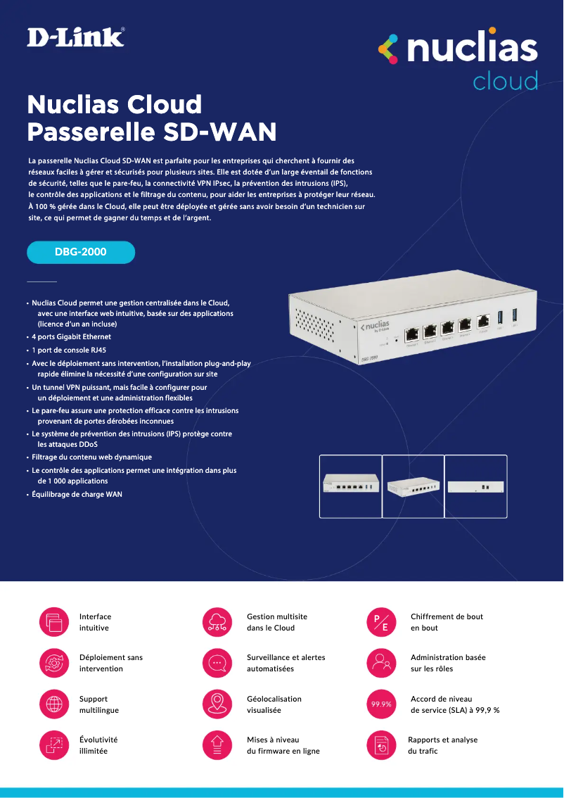 Page n°1 - Fiche technique D-Link DBG-2000