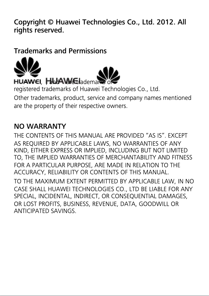 Page n°1 - Manuel utilisateur Huawei G6005