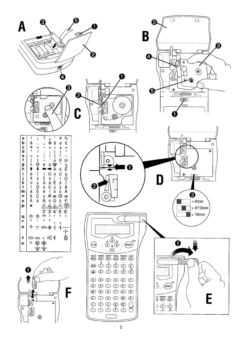 Page 1 de la notice Manuel utilisateur Dymo 2000