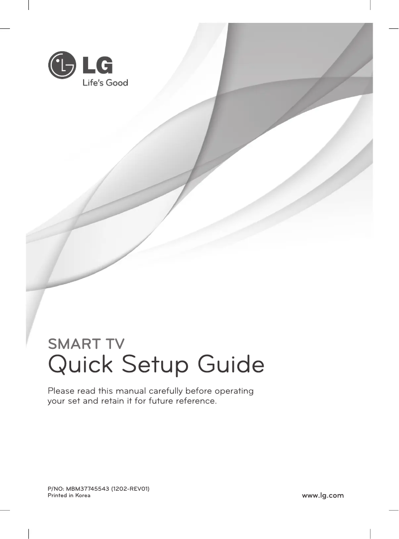 Page n°1 - Guide d'installation LG 47LM960V