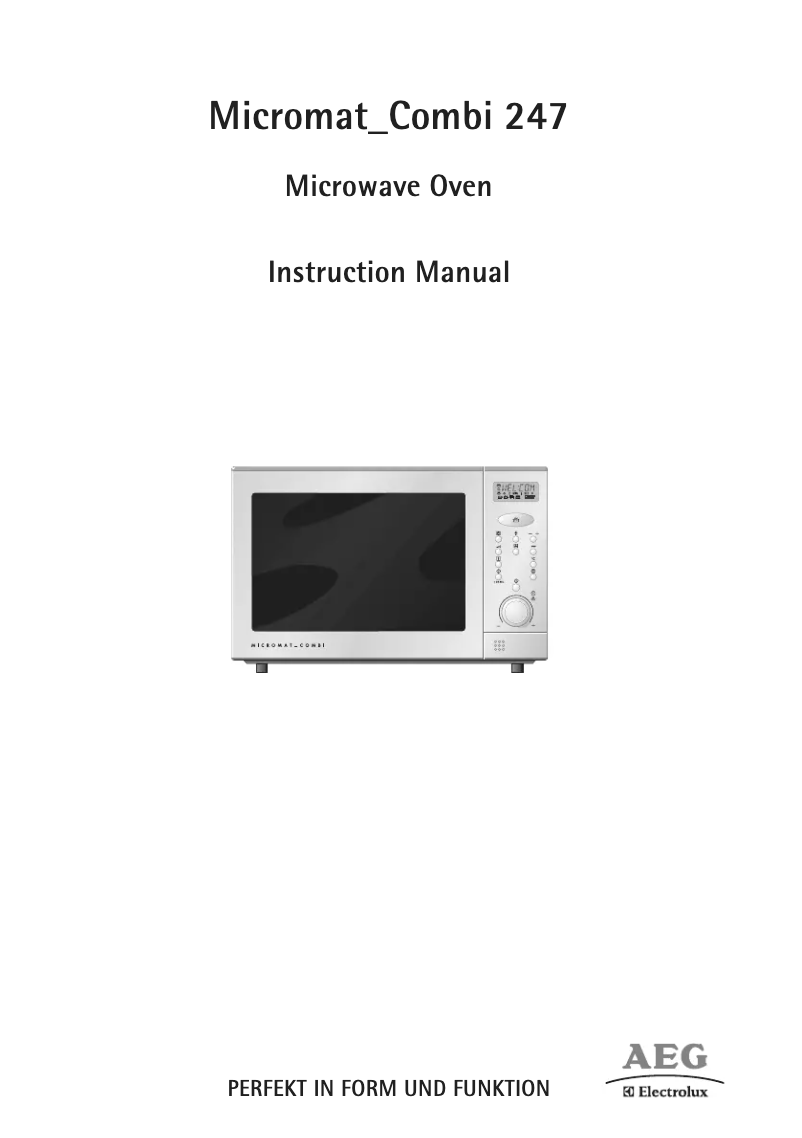 Page 1 de la notice Manuel utilisateur AEG MCC247M