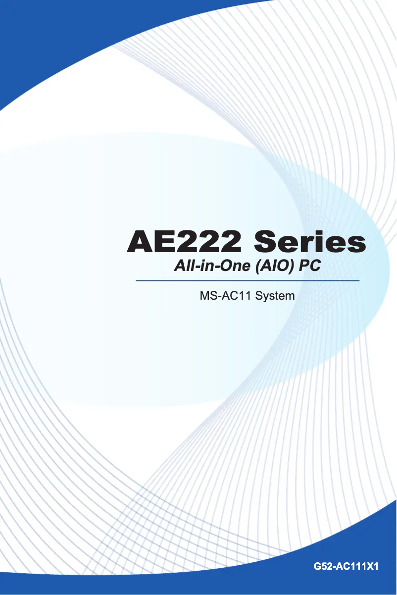 Image de la première page du manuel de l'appareil AE222-274EU