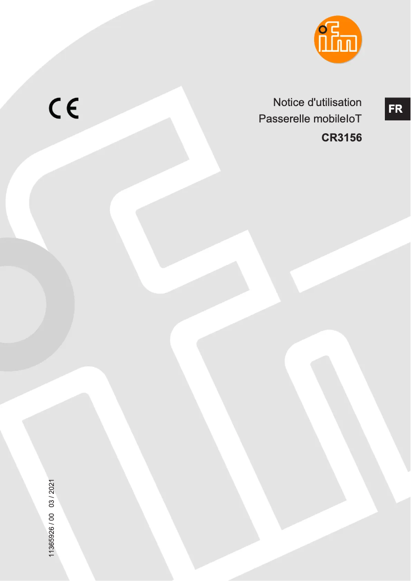 Image de la première page du manuel de l'appareil CR3156
