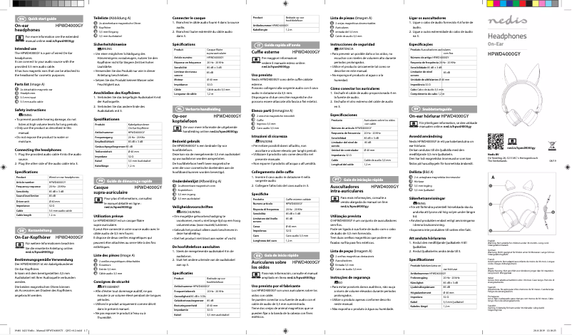 Page n°1 - Manuel utilisateur Nedis HPWD4000GY