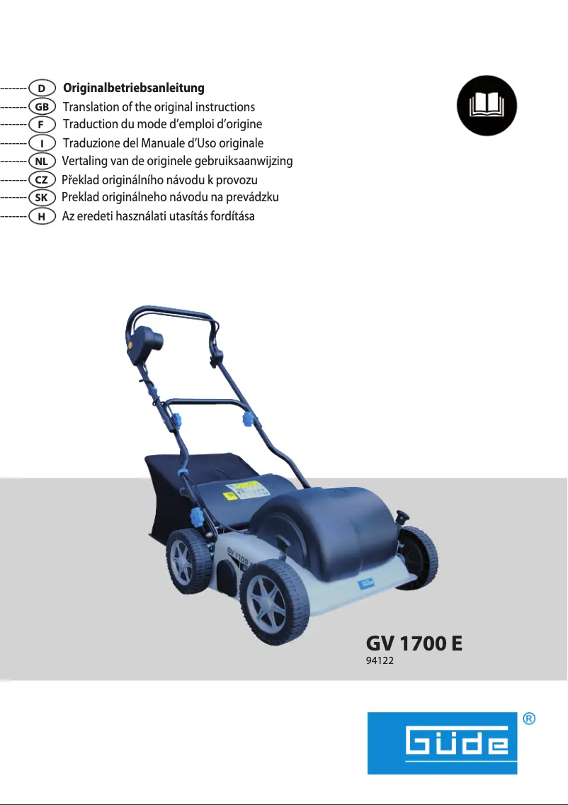 Image de la première page du manuel de l'appareil GV 1700 E