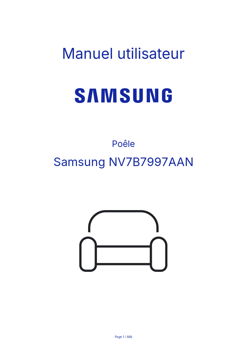 Page n°1 - Manuel utilisateur Samsung NV7B7997AAN