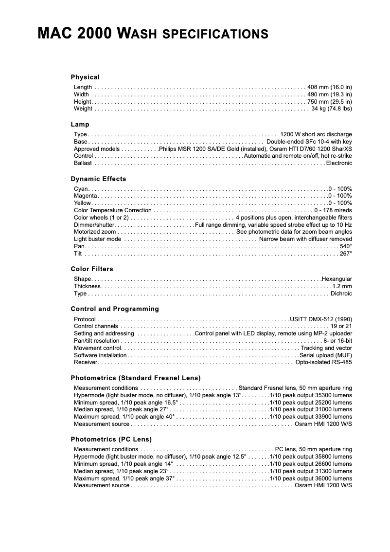 Image de la première page du manuel de l'appareil MAC 2000 Wash