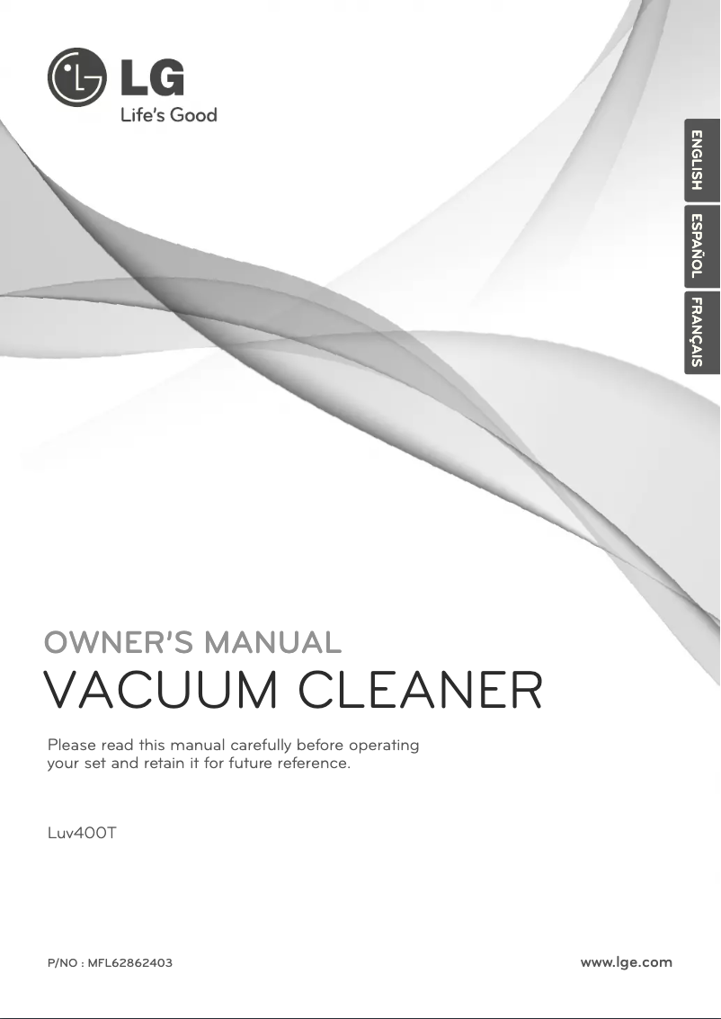 Page 1 de la notice Manuel utilisateur LG LuV400T